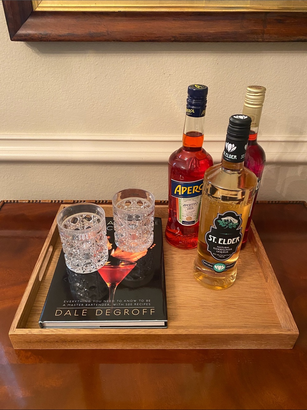 Natural Wood Tray  with handles